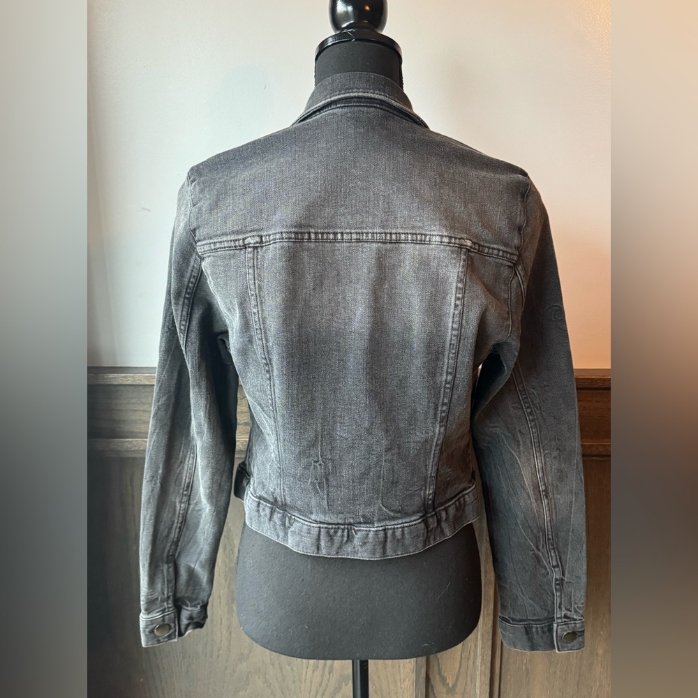 a.n.a Charcoal wash stretch denim Jean Jacket Euc medium - Picture 4 of 7
